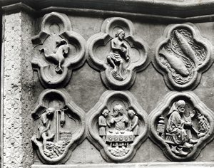 Vierpässe mit den Tierkreiszeichen und den Arbeiten des Jahres, aus der Kathedrale Notre-Dame in Amiens