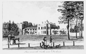 Ravensworth Castle bei Durham, 19. Jahrhundert von French School
