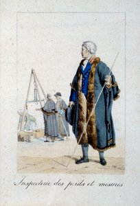 Darstellung eines Inspektors für Gewichte und Maße von French School