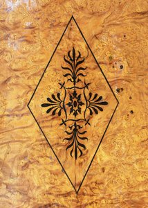 Restaurationsstil (Charles X) Esstisch aus Esche mit Amaranth-Einlagen, Frankreich