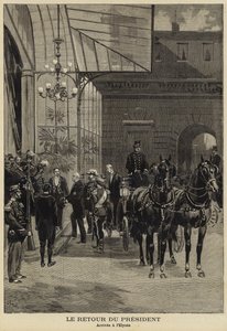Rückkehr des französischen Präsidenten Felix Faure von seinem Besuch in Russland, 1897 von French School