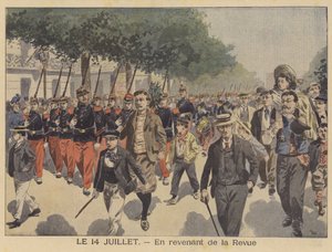 Rückkehr von der Bastille-Tag-Parade
