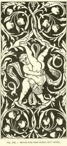 Rückseite einer italienischen Tarotkarte von French School