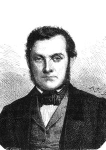 Richard Wilhelm BUNSEN (1811-1899), deutscher Chemiker, entdeckte Caesium und Rubidium. Gravur 1867