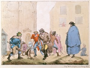 Straßenkehrer in Paris, um 1820