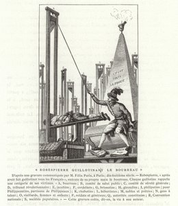 Robespierre guillotiniert den Henker, Französische Revolution von French School