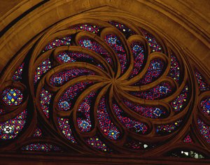 Rosettenfenster, Kapelle der Bourbonen, spätes 15. Jahrhundert