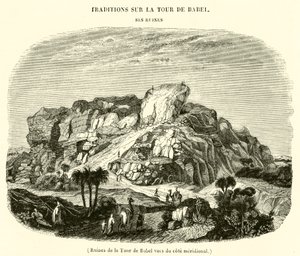 Ruinen des Turms von Babel, von der Südseite gesehen