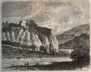 Saint-Paul-en-Cornillon (Saint Paul en Cornillon) - Loire, in der Region Rhône-Alpes - Gravur in „La France illustrée: Geographie, Geschichte, statistische Verwaltung“ von V.-A. Malt-Brown. 1884 von French School
