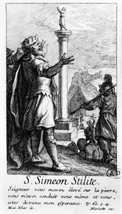 Heiliger Simeon Stylites auf seiner Säule