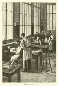 Seziersaal (Gravur) von French School