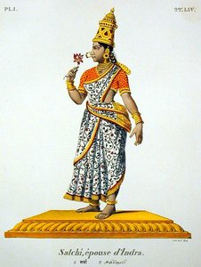 Satchi, Frau von Indra, graviert von C. de Motte (1785-1836) von French School
