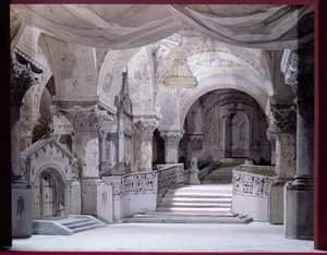 Bühnenbildentwurf für eine Aufführung von Hernani von Victor Hugo, 1867 von French School