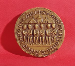 Siegel der Stadt Saint Omer, das die Schöffen darstellt von French School