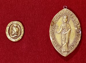 Siegel von Kaiser Karl dem Großen (742-814) und Königin Isabelle von Hainaut (1170-ca. 1190)