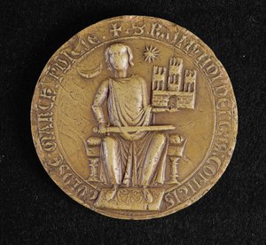 Zweites Siegel von Raymond VII (1197-1249) von Toulouse (Wachs)