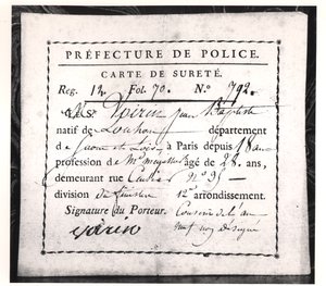 Sicherheitskarte, 1808