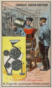 Erztrennung mit einem Elektromagneten von French School