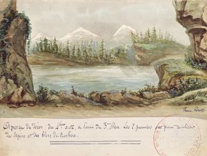Bühnenbild für den 4. Akt der Oper Wilhelm Tell von Gioacchino Rossini (1792-1868), aufgeführt am 3. August 1829 an der Pariser Oper von French School