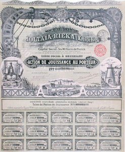 Aktienzertifikat für die französisch-russische 