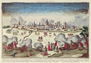 Belagerung und Bombardierung von Lille durch Albert von Sachsen-Teschen, September-Oktober 1792 von French School