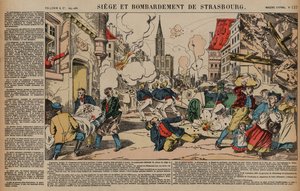 Belagerung und Bombardierung von Straßburg, Deutsch-Französischer Krieg, August-September 1870 von French School
