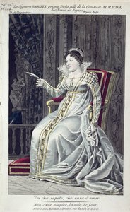 Signora Barilli in der Rolle der Gräfin Almaviva in Die Hochzeit des Figaro