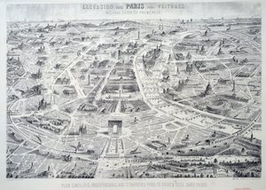 Vereinfachter Plan von Paris, unverzichtbar für Fremde, um sich allein in der Stadt zurechtzufinden