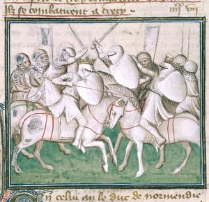 Die Schlacht von Crecy, c.1410 von French School