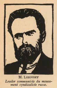 Solomon Lozovsky, russischer bolschewistischer Revolutionär und sowjetischer Politiker, Generalsekretär der Roten Internationalen Arbeiterunion (Profintern) von French School