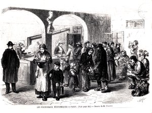Suppenküche in Paris, ca. 1860