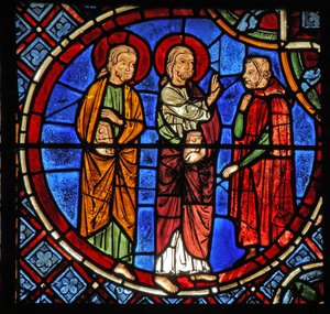 Die Heiligen Simon und Judas mit einem Diakon von French School