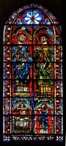 St. Gervasius und St. Protasius mit einem Stifterpriester
