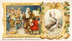 St. Gregor der Große und eine Schule des Gregorianischen Gesangs von French School