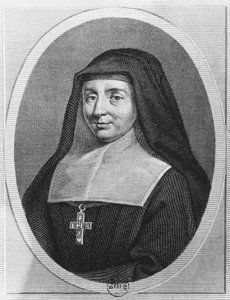 Heilige Jeanne Françoise de Chantal (Gravur) von French School