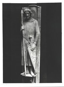St. Theodor als Ritter gekleidet, Reliefschnitzerei, ca. 1230 von French School