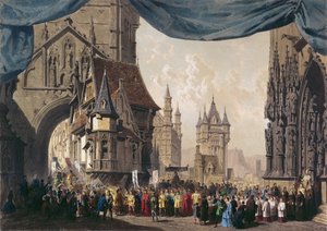 Bühnenbild für Akt I von La Juive, erstmals aufgeführt an der Pariser Oper am 23. Februar 1835