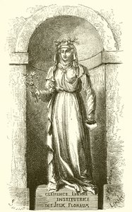 Statue von Clemence Isaure im Raum der Jeux Floraux in Toulouse von French School