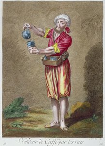 Straßenhändler, der Kaffee verkauft, aus der Sammlung von Kostümdrucken aus dem Levant, graviert von G. Scotin, 1707-08 von French School