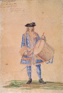 Studie der Uniform eines Marinekapitäns in Le Havre, 1718