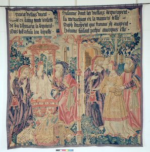 Susanna und die Ältesten, zentrales Panel aus der Geschichte von Susanna von French School