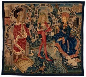 Wandteppich, der David und Bathseba darstellt, aus Straßburg