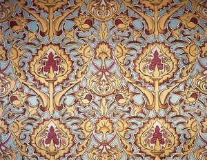 Wandteppich aus dem großen Salon der Gräfin von Paris, erstellt von Maison Nicolle aus Nimes, Frankreich