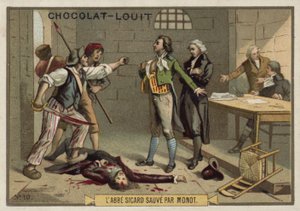 Der Abbe Sicard wird von Monot gerettet, Französische Revolution, September 1792 von French School
