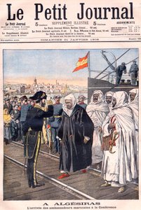 Die Ankunft der marokkanischen Botschafter, darunter Sidi-Mohammed Torres zur Algeciras-Konferenz, aus 