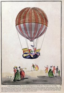 Der Aufstieg des Aerostaten im Jardin des Tuileries, 1. Dezember 1783
