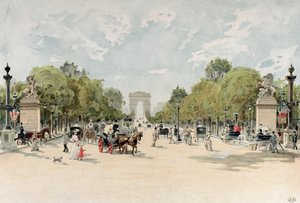 Die Avenue des Champs-Elysees, ca. 1895 von French School