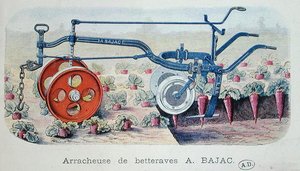Die Bajac-Maschine zum Heben von Zuckerrüben, ca. 1900 von French School