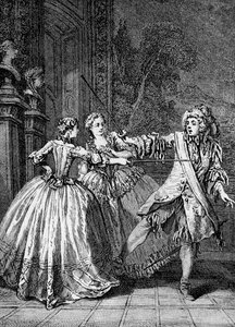 Der Bürgerliche Gentleman, Illustration aus einem Buch von Molière, 1896
