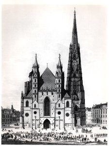 Der Stephansdom in Wien, 1821 von French School